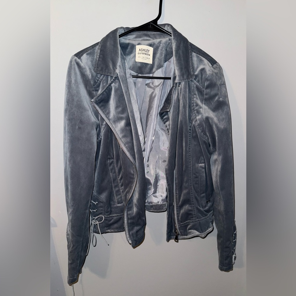 Suede blue jacket